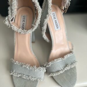 Steve Madden denim block heel
